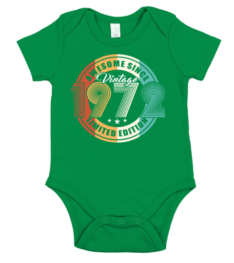 50th birthday vintage 1972 awesome since 1972 Short Sleeve Baby One-Piece