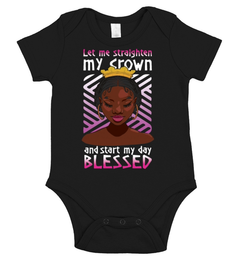 African American Blessed Women Empowerment Art Short Sleeve Baby One-Piece