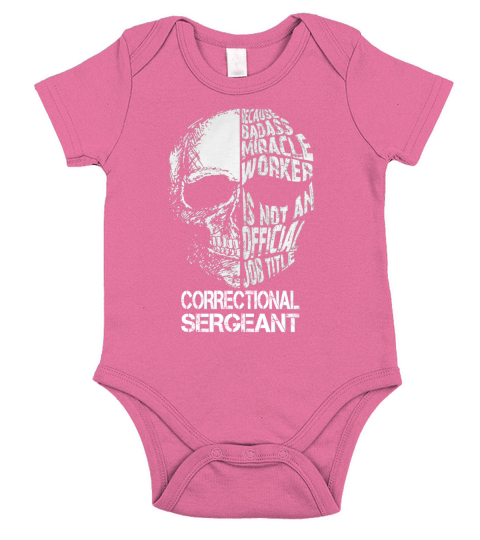 CORRECTIONAL SERGEANT Bada Skull Short Sleeve Baby One-Piece