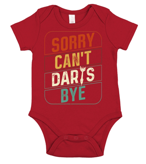 Darts Retro Vintage Sorry CanT Short Sleeve Baby One-Piece