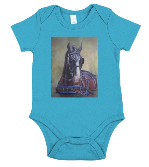 Driving Horse T shirt Short Sleeve Baby One-Piece