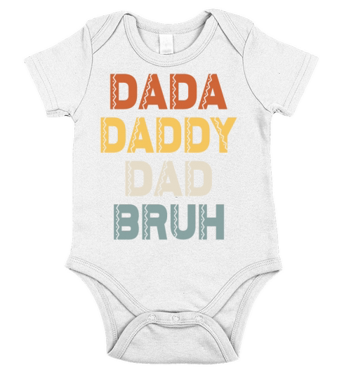 Fathers Day Outfit Dada Daddy Dad Bruh Vintage Short Sleeve Baby One-Piece