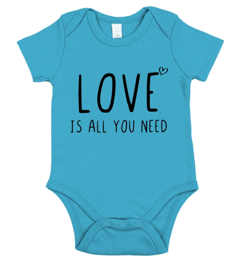 Love is all you need Short Sleeve Baby One-Piece