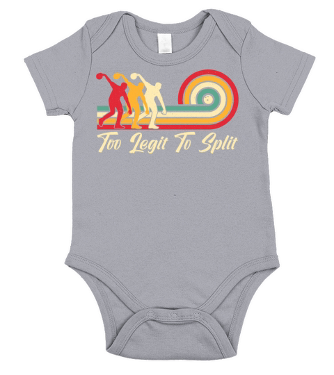 Retro Too Legit To Split Quote For Bowling Team Short Sleeve Baby One-Piece