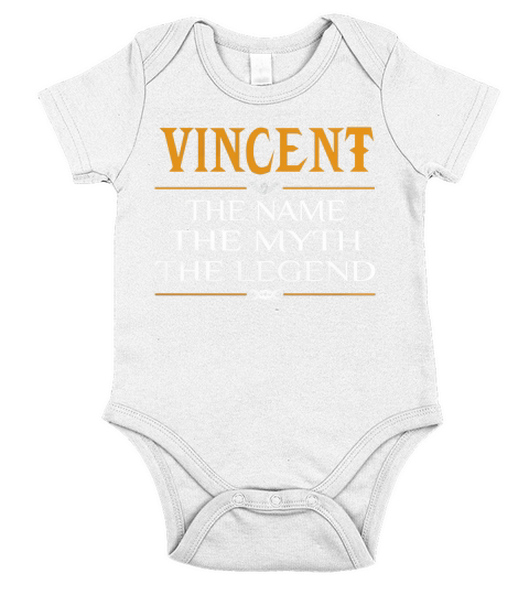 Vincent Legend Name Vincent Short Sleeve Baby One-Piece