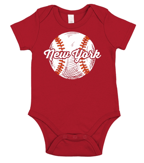 Vintage New York NY City Baseball Short Sleeve Baby One-Piece