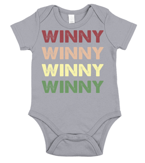 Winny Shirt - Funny Personalized Name Winny Short Sleeve Baby One-Piece