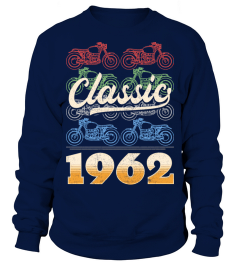 Vintage 1962 Original Parts Motorcycle Rider Sweatshirt Unisex