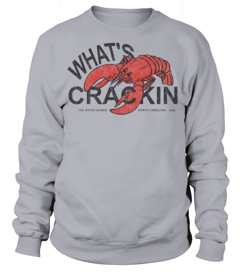 Whats Crackin Lobster Outer Banks OBX Vintage Sweatshirt Unisex