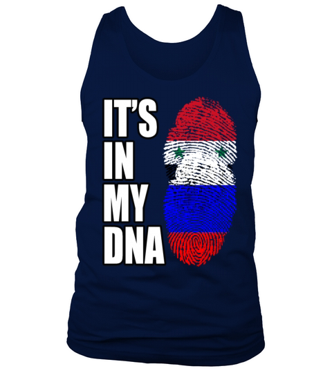 Syrian And Russian Vintage Heritage DNA Flag Tank Top Unisex