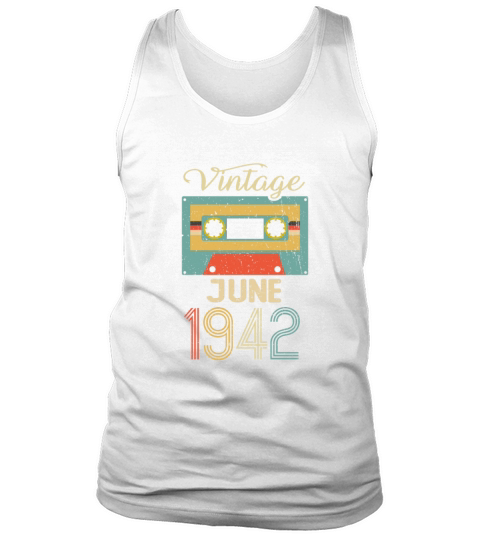 Vintage June 1942 80th Birthday 80 Year Gift Tank Top Unisex