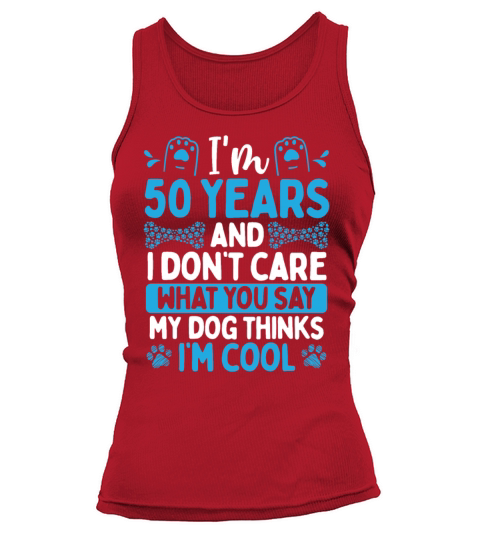 50th Birthday Dog Mom Dog Dad Papa 50 Year Old Tank top Woman