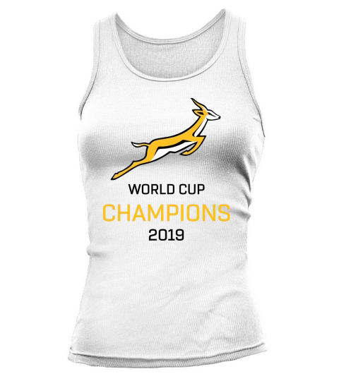 World Cup Champions 2019 South Africa Rugby Jersey Springboks White T-shirt Tank top Woman