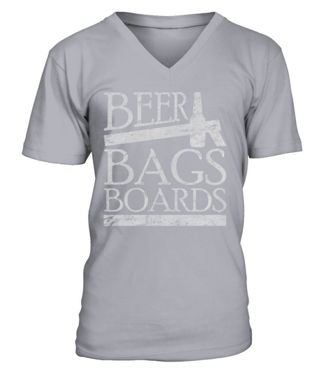 Beer Bags Boards Funny Cornhole T-Shirt V-Neck T-shirt
