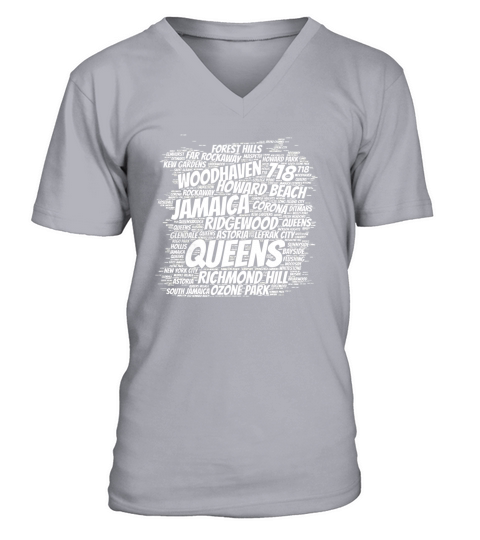 Born raised in queens borough new york city T-shirt V-Neck T-shirt