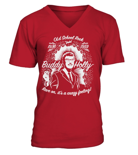 Buddy holly - Old school rock awesome t-shirt T-Shirt V-Neck T-shirt