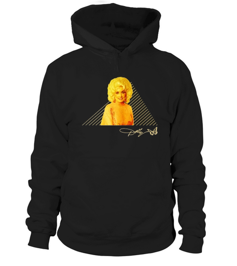 Dolly Parton Retro Gold with signature Hoodie Unisex