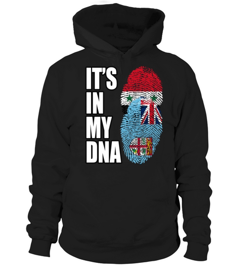 Syrian And Fijian Vintage Heritage DNA Flag Hoodie Unisex