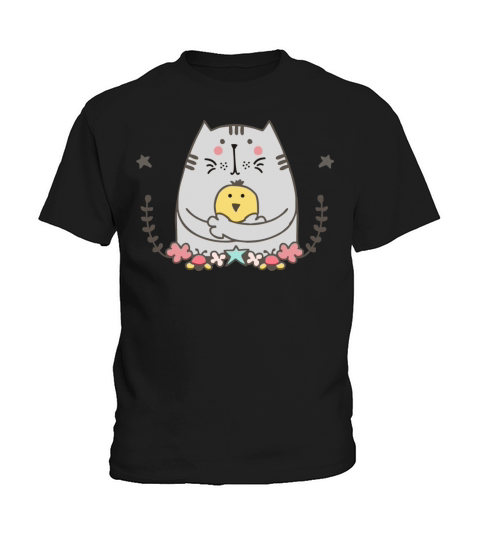 Cat And Bird Kids T-Shirt