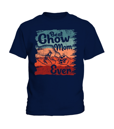Chow Chow Mom Vintage Distressed Grunge Bump Paw Kids T-Shirt