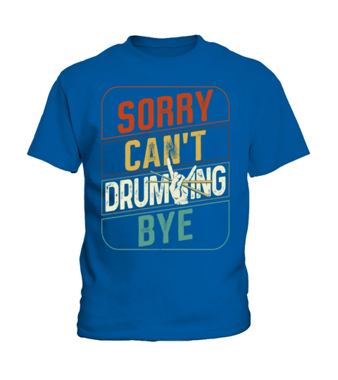 Drummer Drum Set Retro Vintage Kids T-Shirt