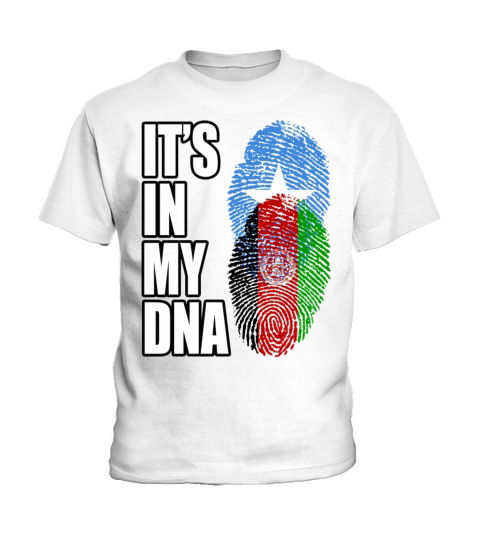 Somali And Afghanistan Vintage Heritage DNA Flag Kids T-Shirt