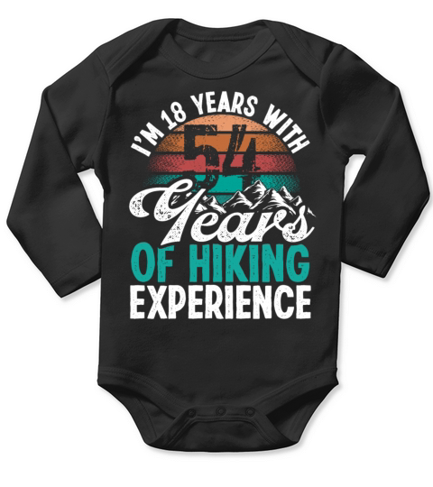 72 Years Old Hiking Mountains Vintage 72 Birthday Long Sleeve Baby One-Piece
