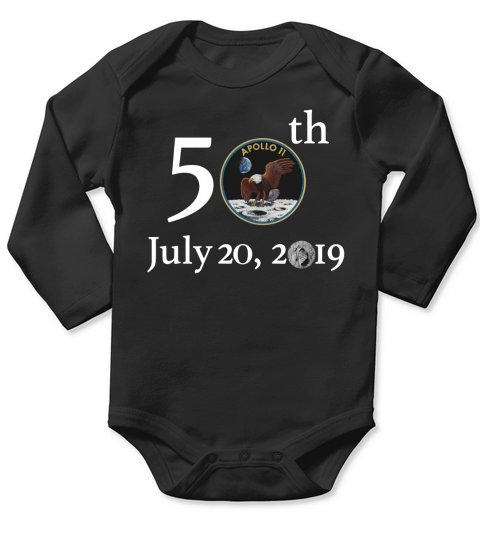 Apollo 11 50th Anniversary Long Sleeve Baby One-Piece
