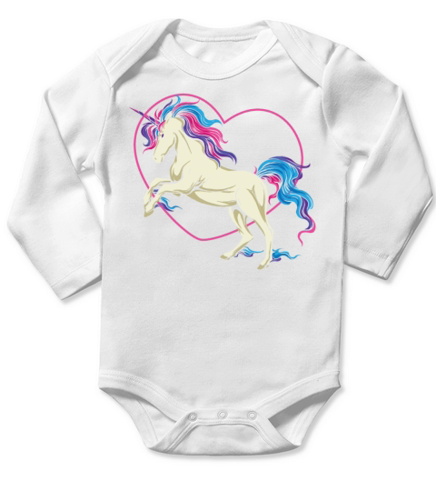 Bisexual Bi Pride Flag Unicorn Long Sleeve Baby One-Piece
