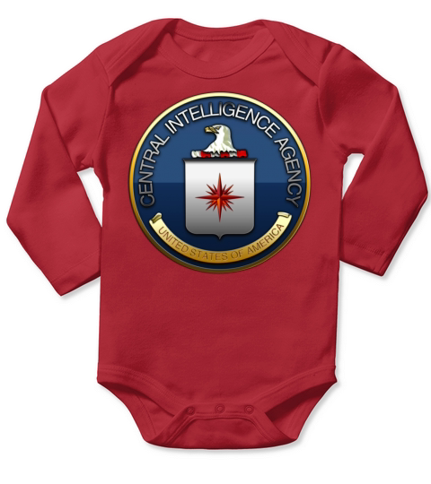 Central Intelligence Agency CIA   Kids TShirt Long Sleeve Baby One-Piece