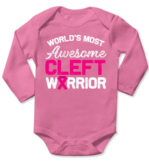 Cleft Palate Lip Fun Healthy Strong Awareness Long Sleeve Baby One-Piece