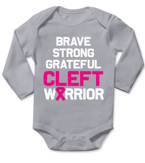 Cleft Palate Lip Proud Strong Awareness design Long Sleeve Baby One-Piece