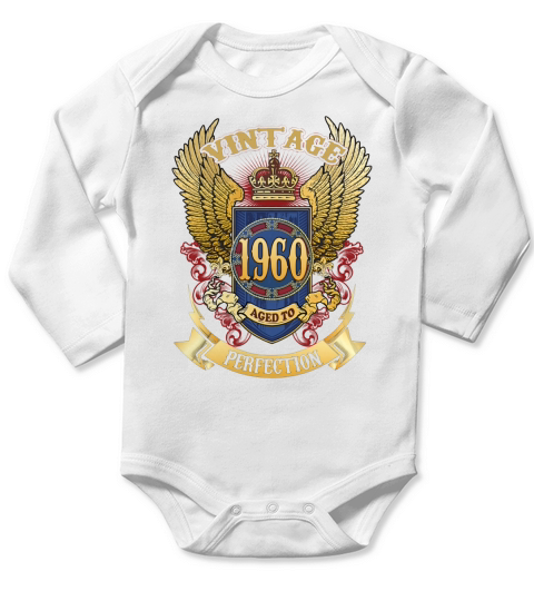 VINTAGE 1960 Long Sleeve Baby One-Piece