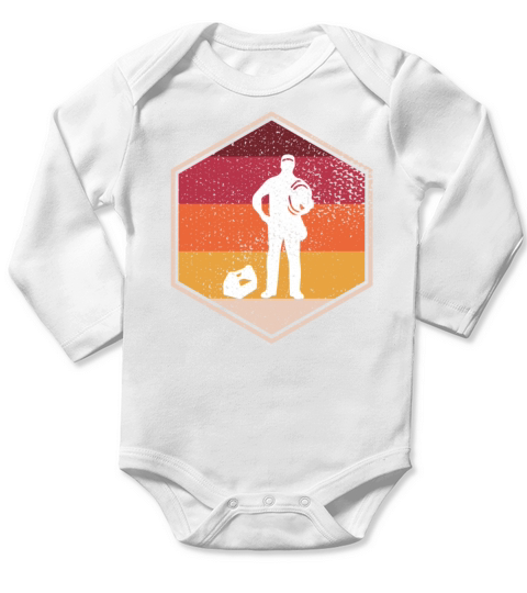 Vintage Electrician Hexagon Design Long Sleeve Baby One-Piece
