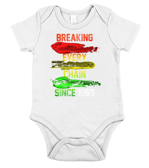 Chain Break Paint Black History Juneteenth Vintage Short Sleeve Baby One-Piece