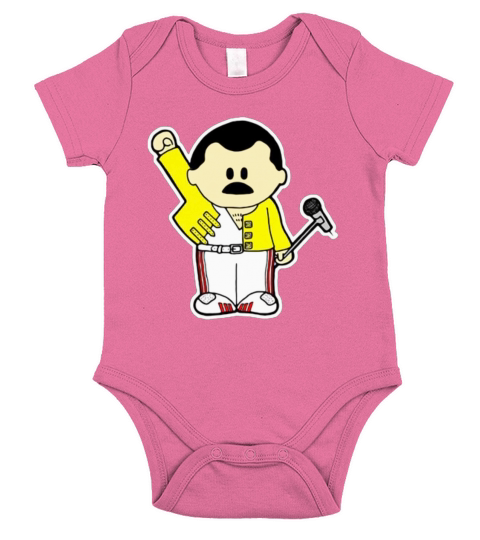Freddie Mercury Queen Inspired Cartoon Adults Short Sleeve Baby One-Piece