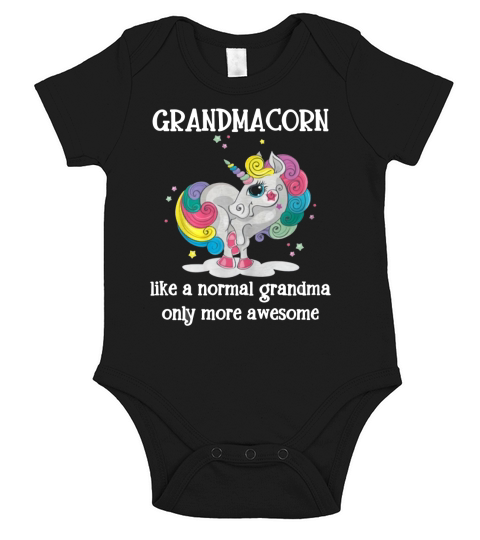 Grandmacorn Like A Grandma Only Awesome Short Sleeve Baby One-Piece