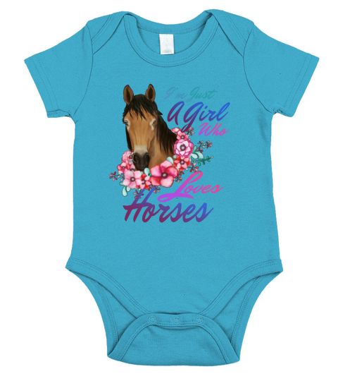 Horse Lover Just A Girl Who Loves Horses shirt Short Sleeve Baby One-Piece