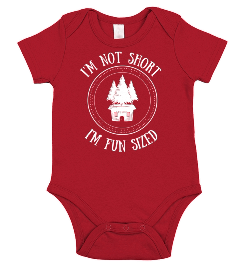 I m not short I m fun sized Short Sleeve Baby One-Piece