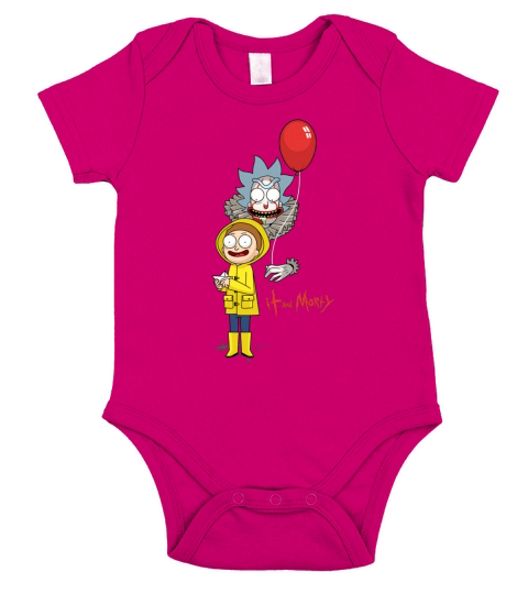 IT and morty T-Shirt Short Sleeve Baby One-Piece
