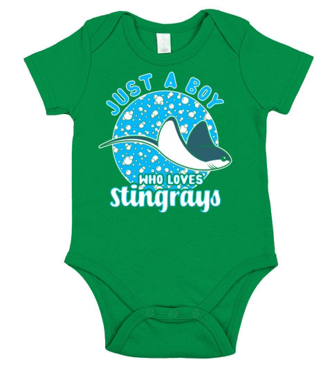 Just A Boy Who Loves Stingrays Short Sleeve Baby One-Piece