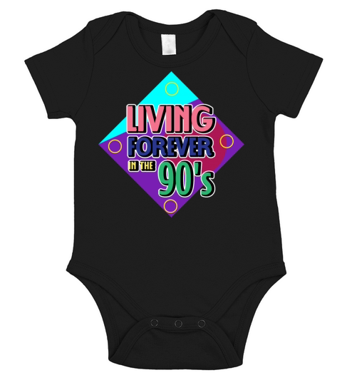 Living forever 90s Gen Z Gift Short Sleeve Baby One-Piece