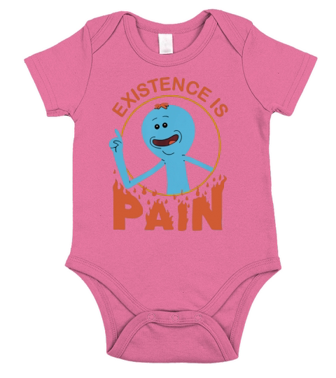 Meeseeks And Destroy Existence Is Pain shirt Short Sleeve Baby One-Piece