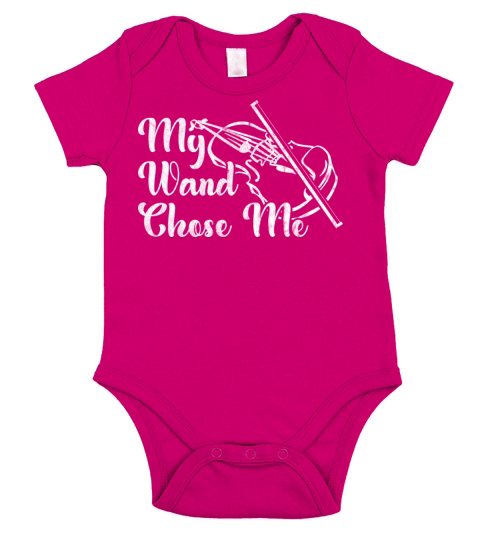 My Wand Chose Me Violinist Musicians Loves Violin Short Sleeve Baby One-Piece