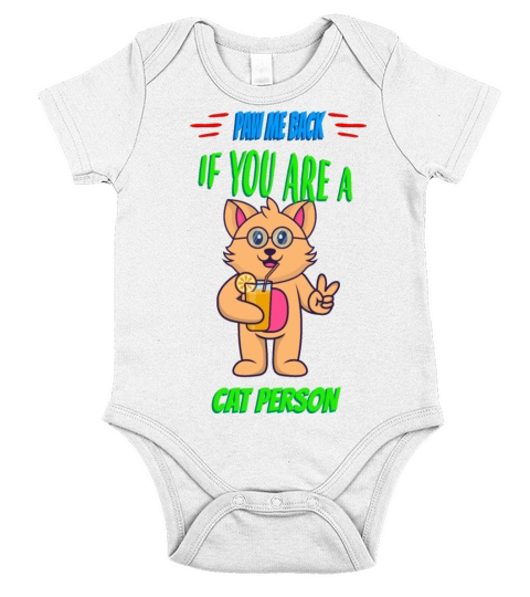 Paw Me Back If You Are A Cat Humor Sarcastic Quote Short Sleeve Baby One-Piece