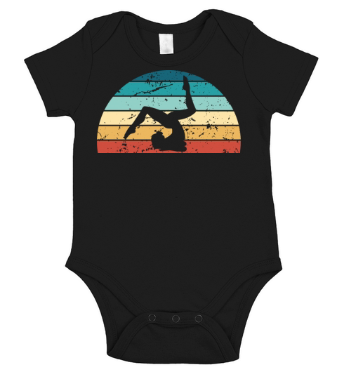 Retro Gymnastics Sunset Vintage sports Sunrise Short Sleeve Baby One-Piece