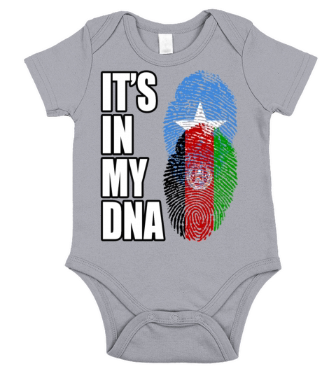 Somali And Afghanistan Vintage Heritage DNA Flag Short Sleeve Baby One-Piece
