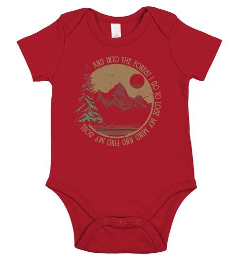Vintage Into The Forest I Go To Lose My Mind And Find My Soul shirt Short Sleeve Baby One-Piece