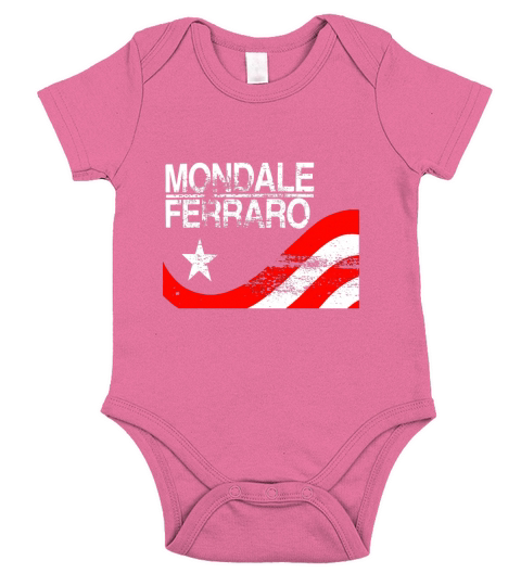 Vintage Mondale &amp;amp;amp; Ferraro 84 Campaign Long Sleeve Shirt Short Sleeve Baby One-Piece