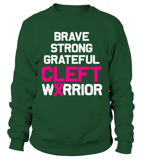 Cleft Palate Lip Proud Strong Awareness design Sweatshirt Unisex